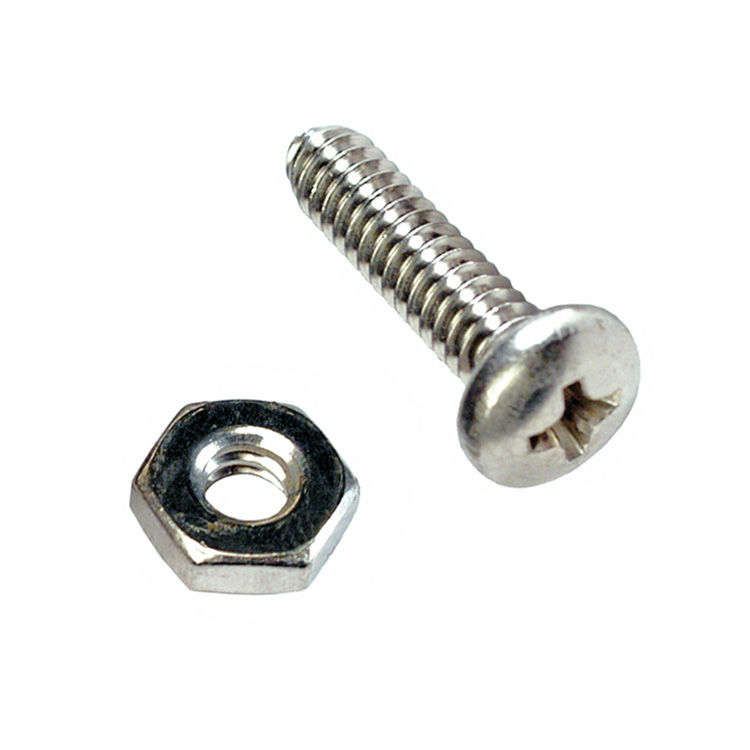 CHAMPION - 1/8 X 1-1/4 ROUND HD SCREW/NUT